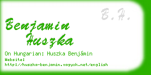 benjamin huszka business card